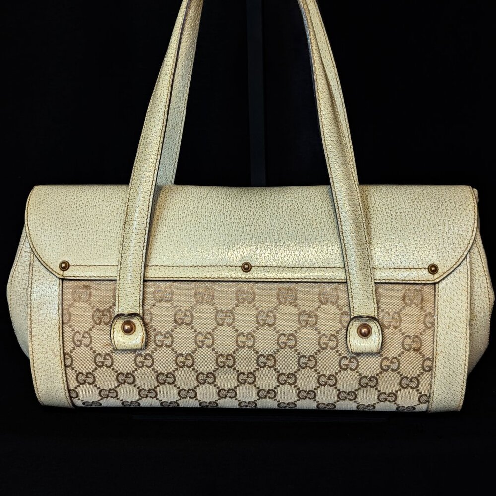 GUCCI Bamboo 1947 Bullet Bag - Off White - Picture 5 of 16